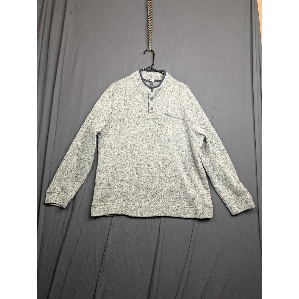 Eddie Bauer Men's Radiator Fleece Quarter‎ Snap Pullover Sweater Grey XL